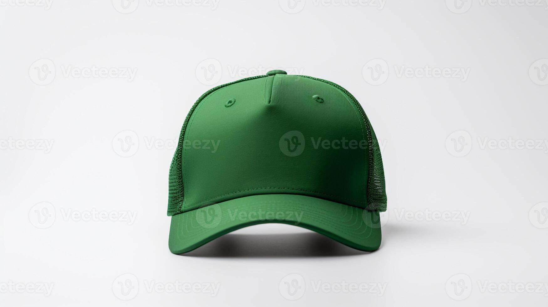 ai generado foto de verde camionero gorra aislado en blanco antecedentes. ai generado