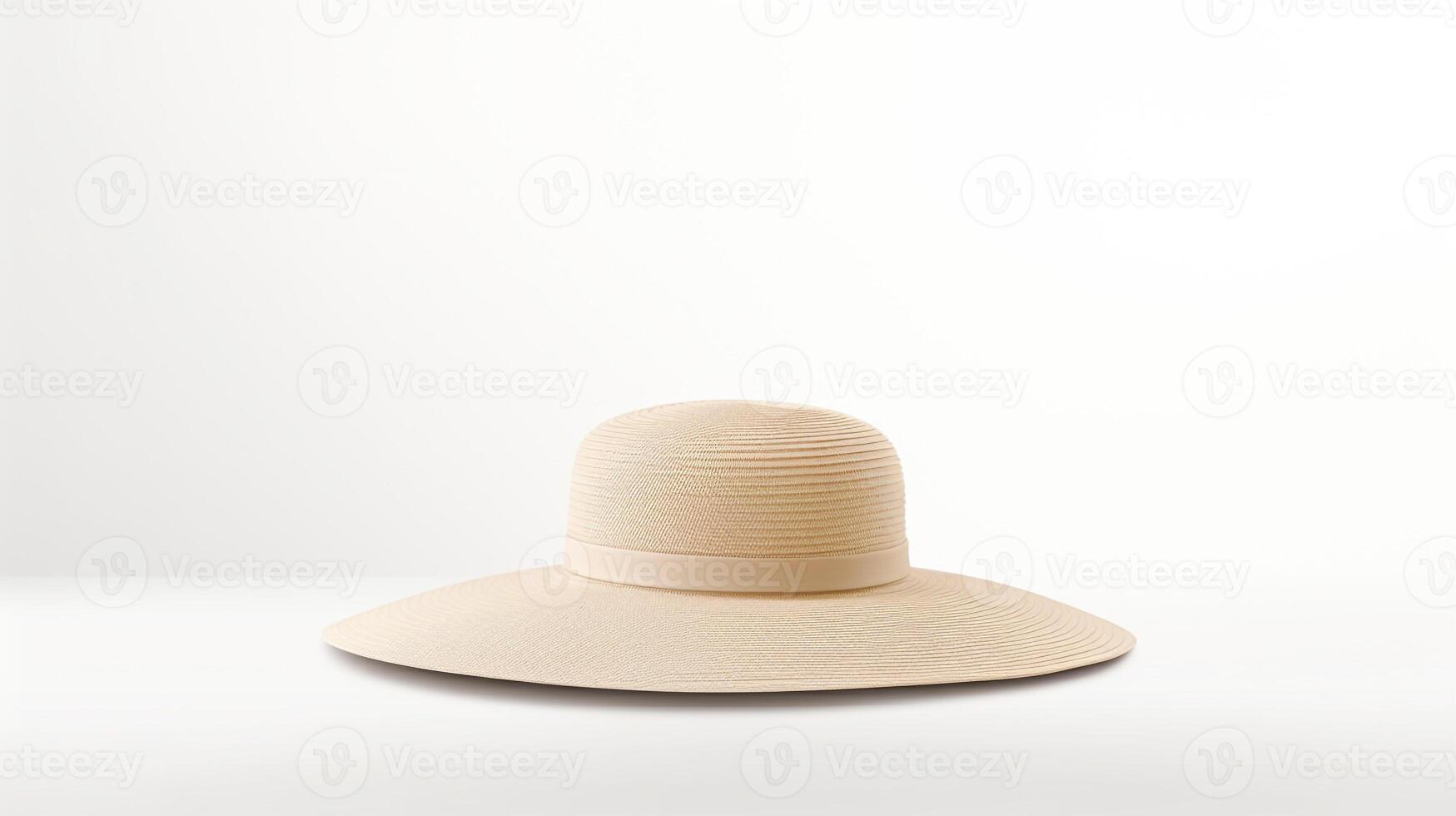 AI generated Photo of Natural Sun hat isolated on white background. AI Generated