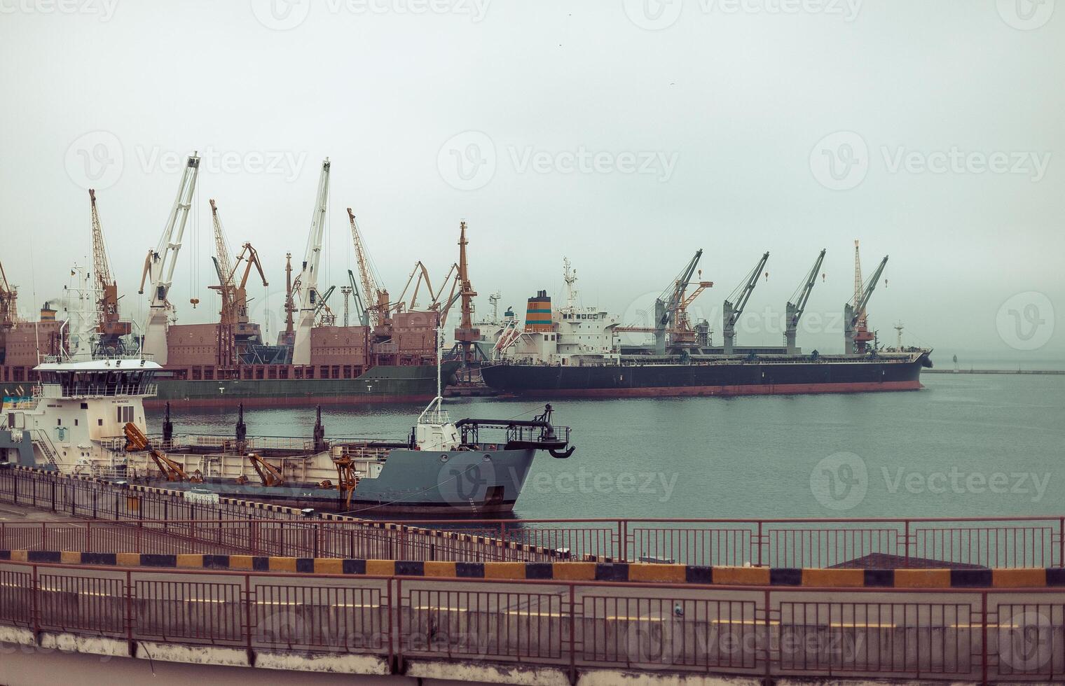 Cargo cranes, Odessa sea port photo