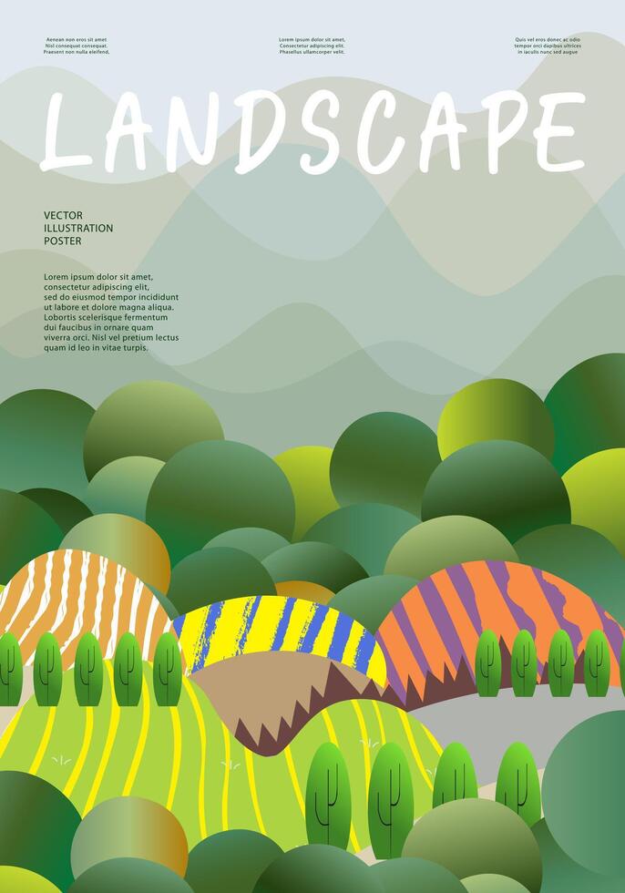 Nature and landscape. Vector illustration.