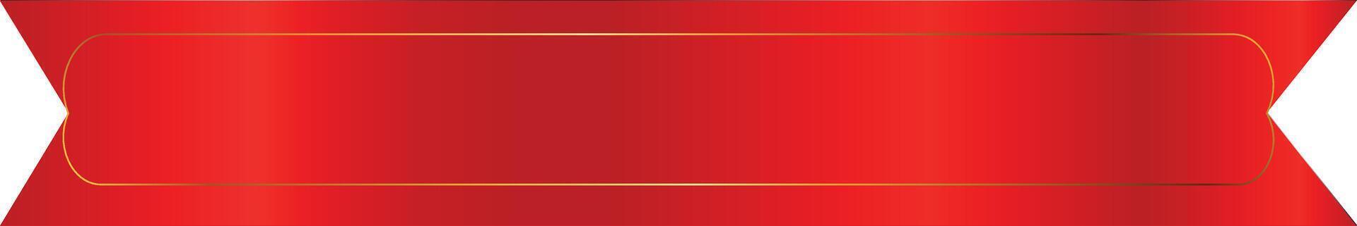 Red Title Banner Ribbon. Banner illustration isolated on white background vector