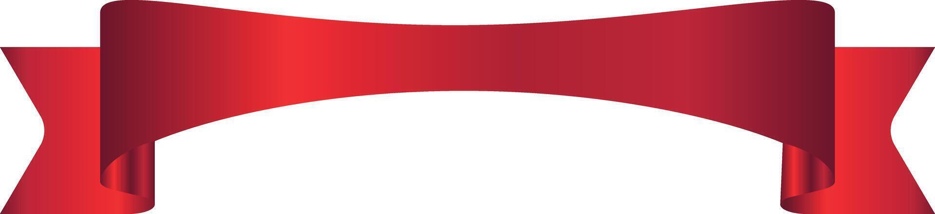 Red Title Banner Ribbon. Banner illustration isolated on white background vector