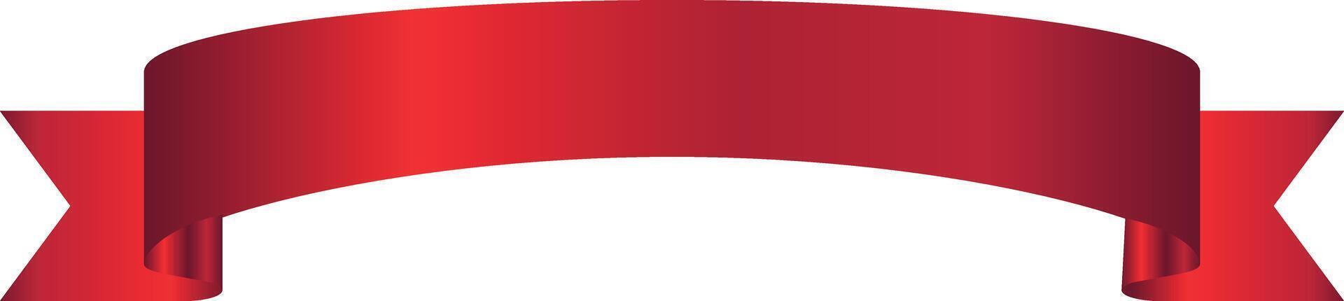 Red Banner Ribbon. Banner illustration isolated on white background vector