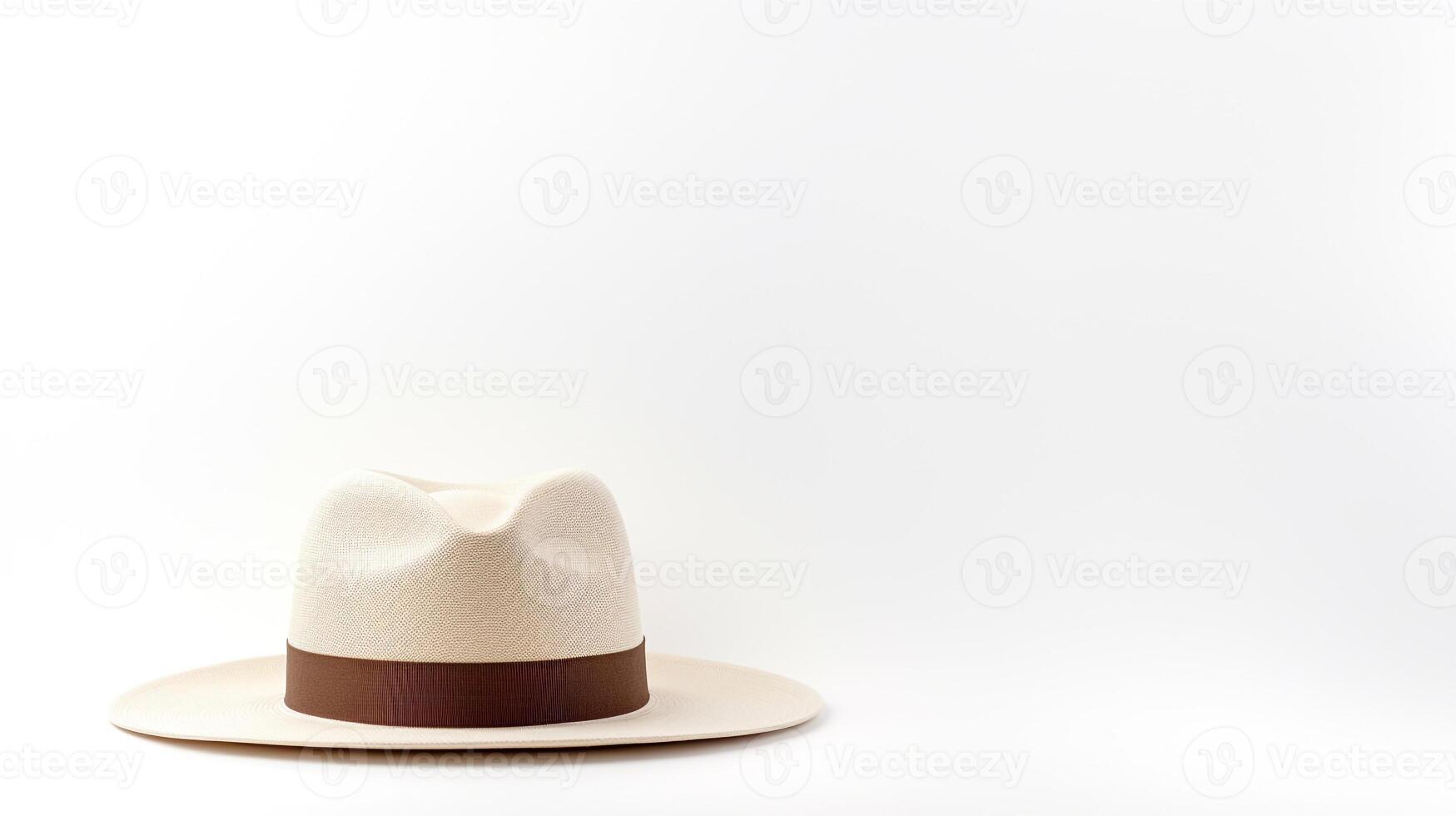 AI generated Photo of Natural Panama Hat isolated on white background. AI Generated