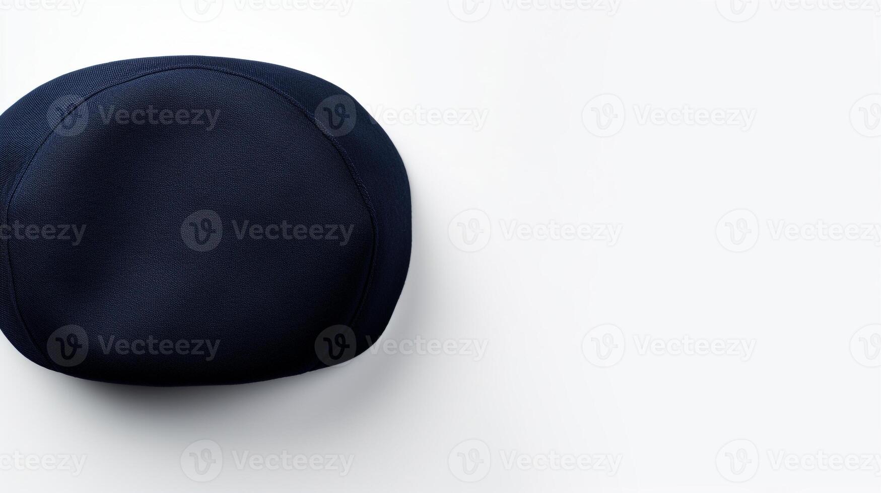 AI generated Photo of Navy Blue Beret Hat isolated on white background. AI Generated