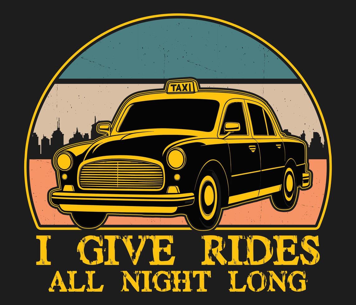 taxi driver t-shirt design template vector