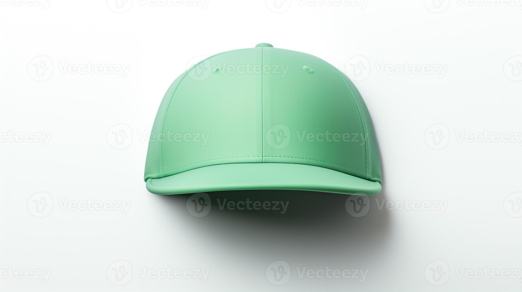 AI generated Photo of Green Visor cap isolated on white background. AI Generated