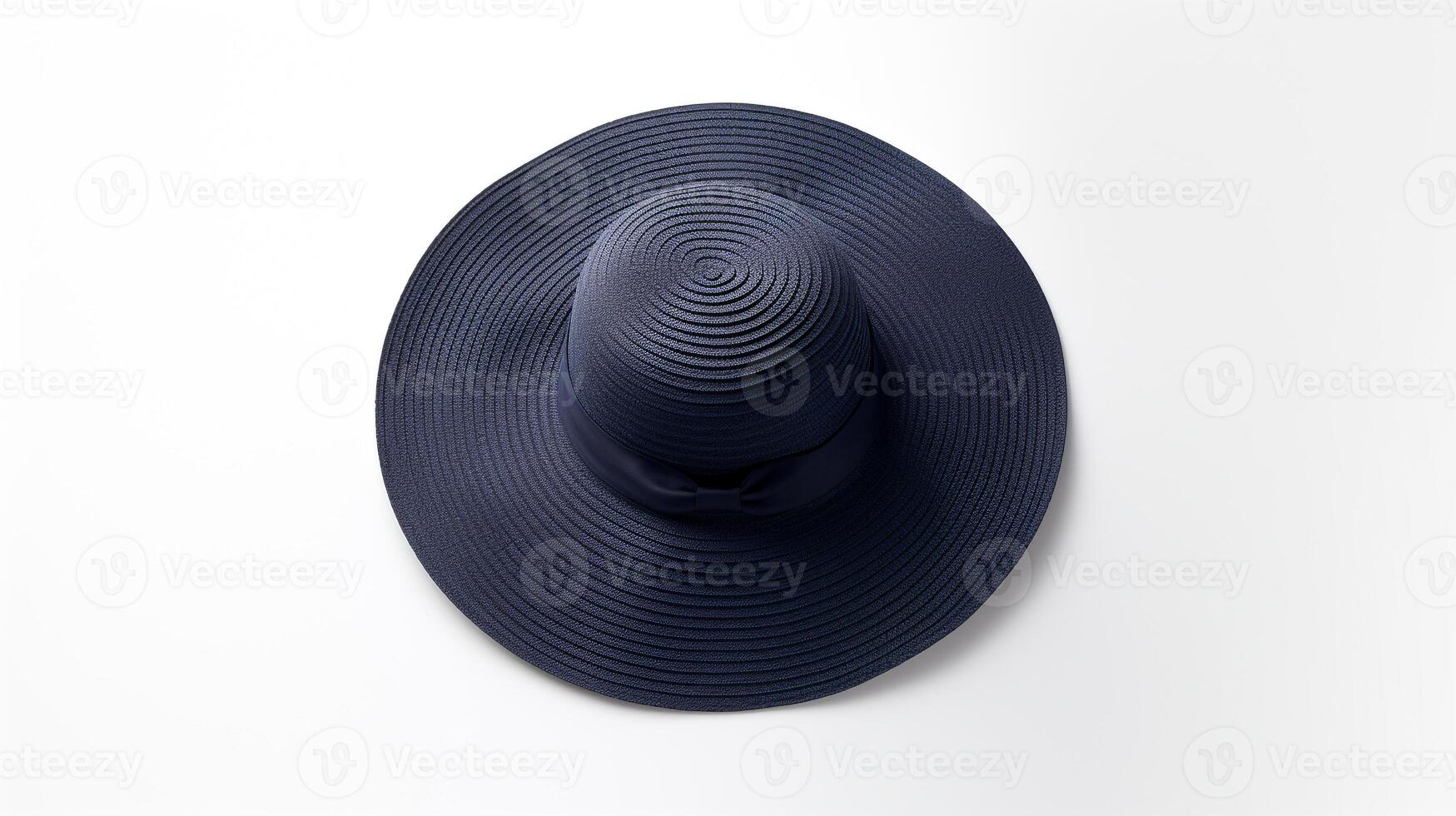 AI generated Photo of Navy Blue Sun hat isolated on white background. AI Generated