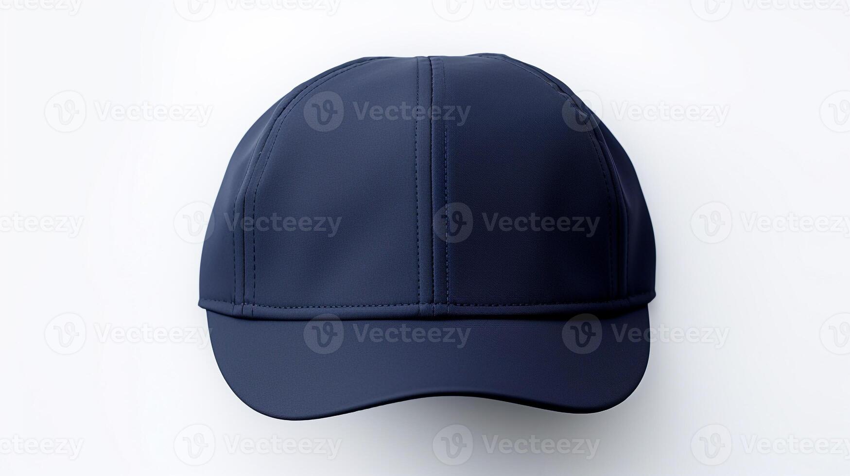AI generated Photo of Navy Blue Cycling Cap isolated on white background. AI Generated