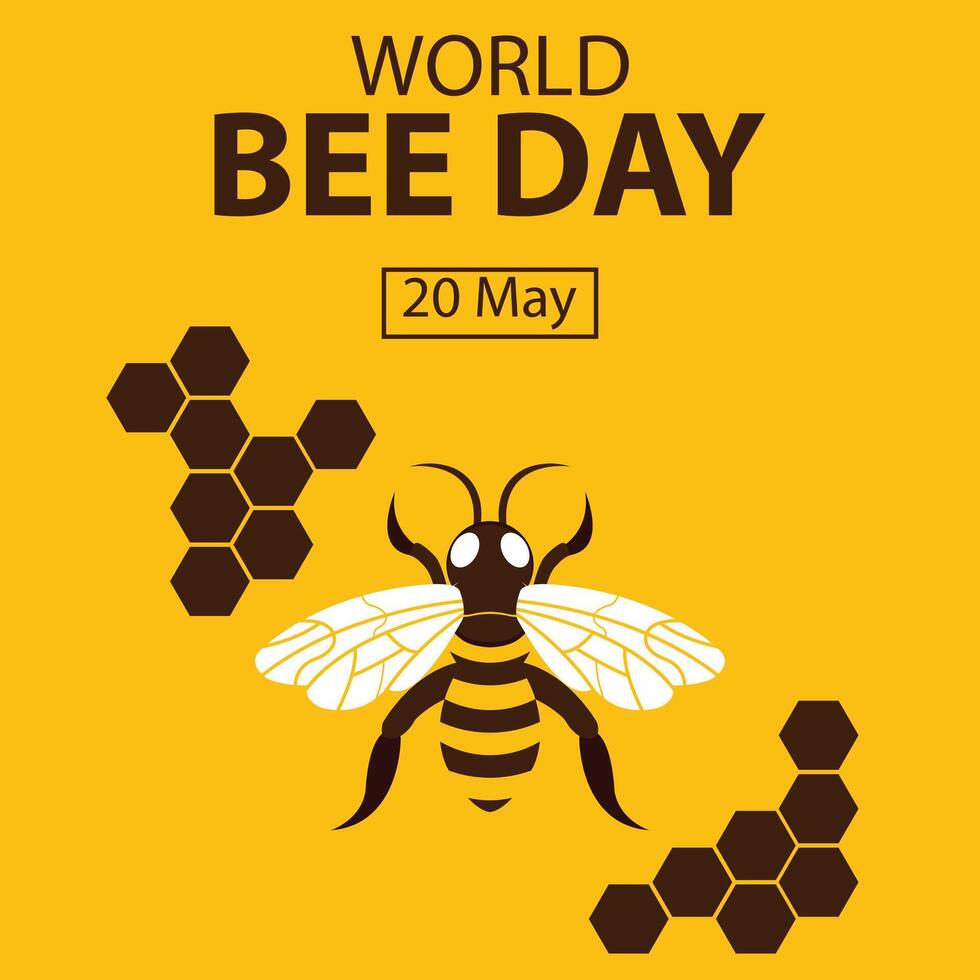 ilustración vector gráfico de miel abeja con hexagonal nido, Perfecto para internacional día, mundo abeja día, celebrar, saludo tarjeta, etc.