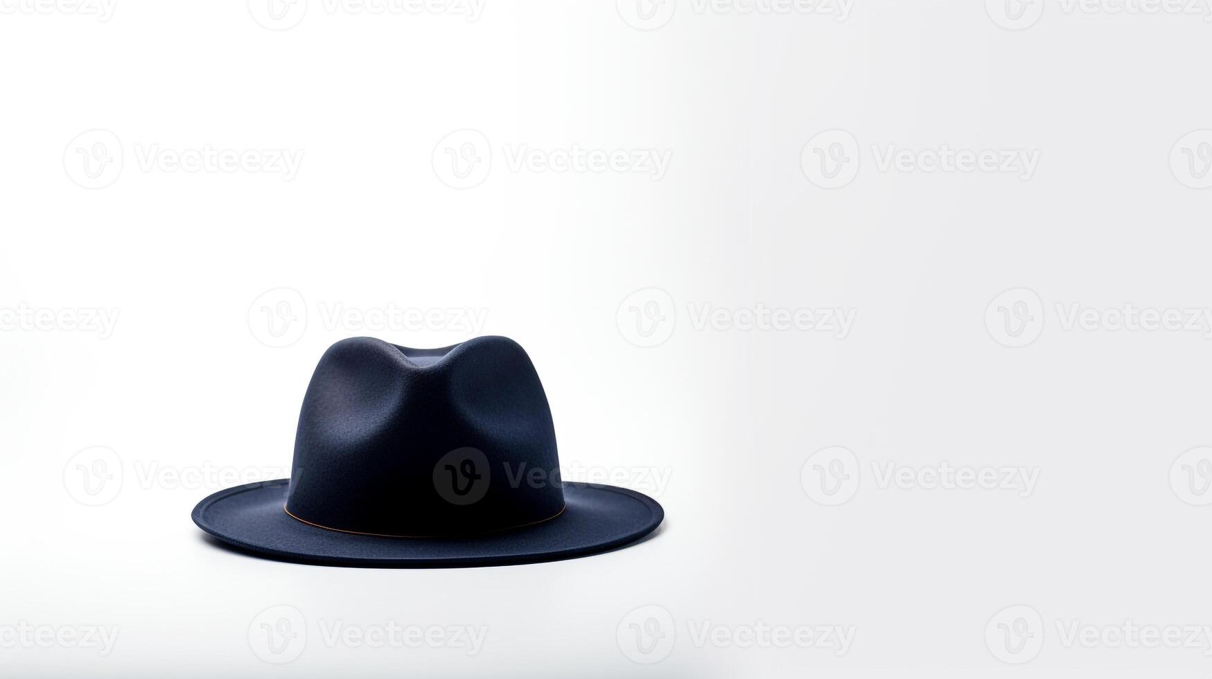 AI generated Photo of Navy Blue Panama Hat isolated on white background. AI Generated