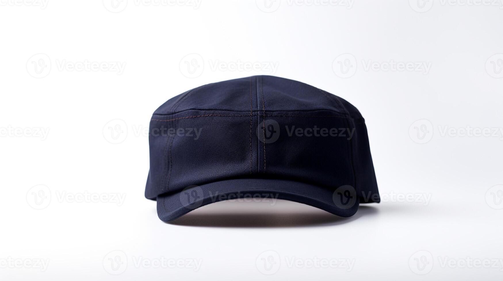 AI generated Photo of Navy Blue Newsboy Cap isolated on white background. AI Generated