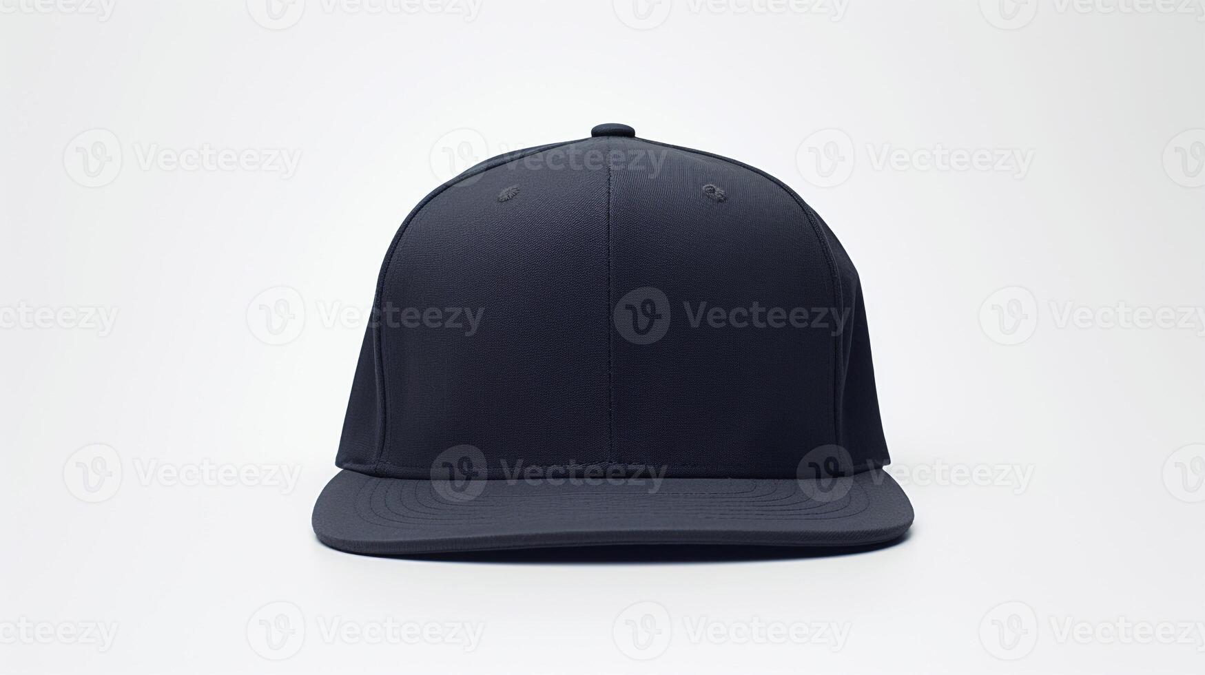 AI generated Photo of Navy Blue Snapback isolated on white background. AI Generated