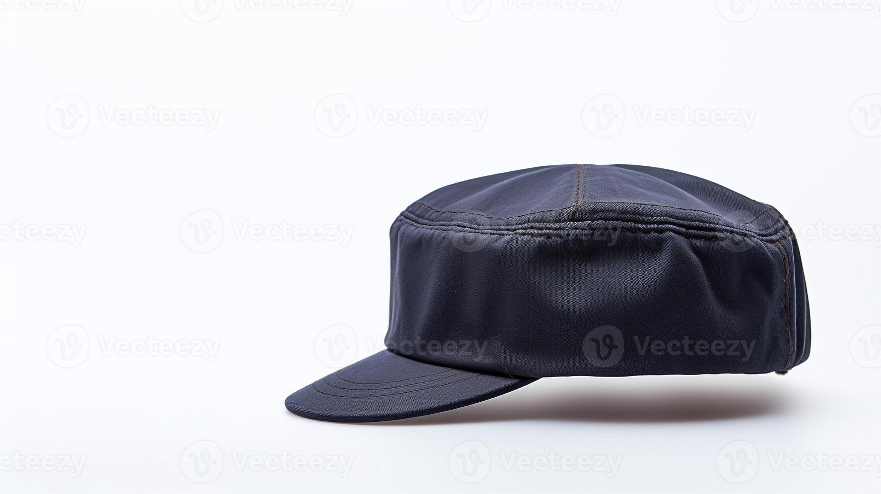 AI generated Photo of Navy Blue Flat Cap isolated on white background. AI Generated