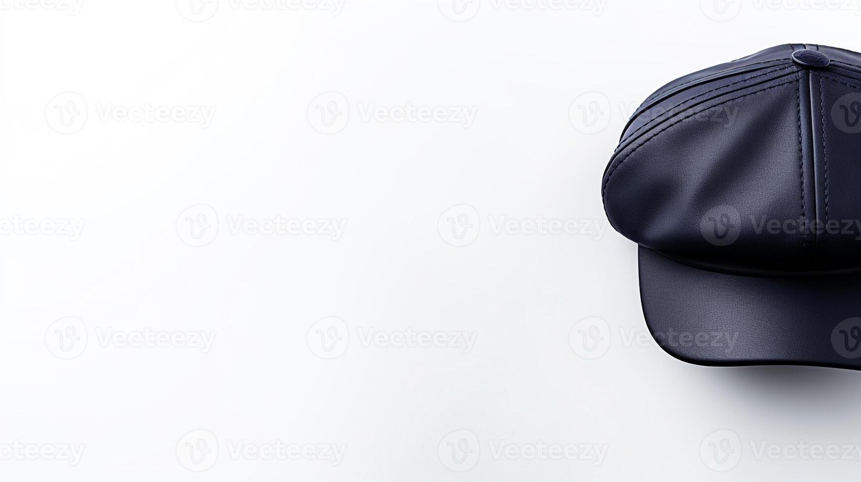 AI generated Photo of Navy Blue Newsboy Cap isolated on white background. AI Generated