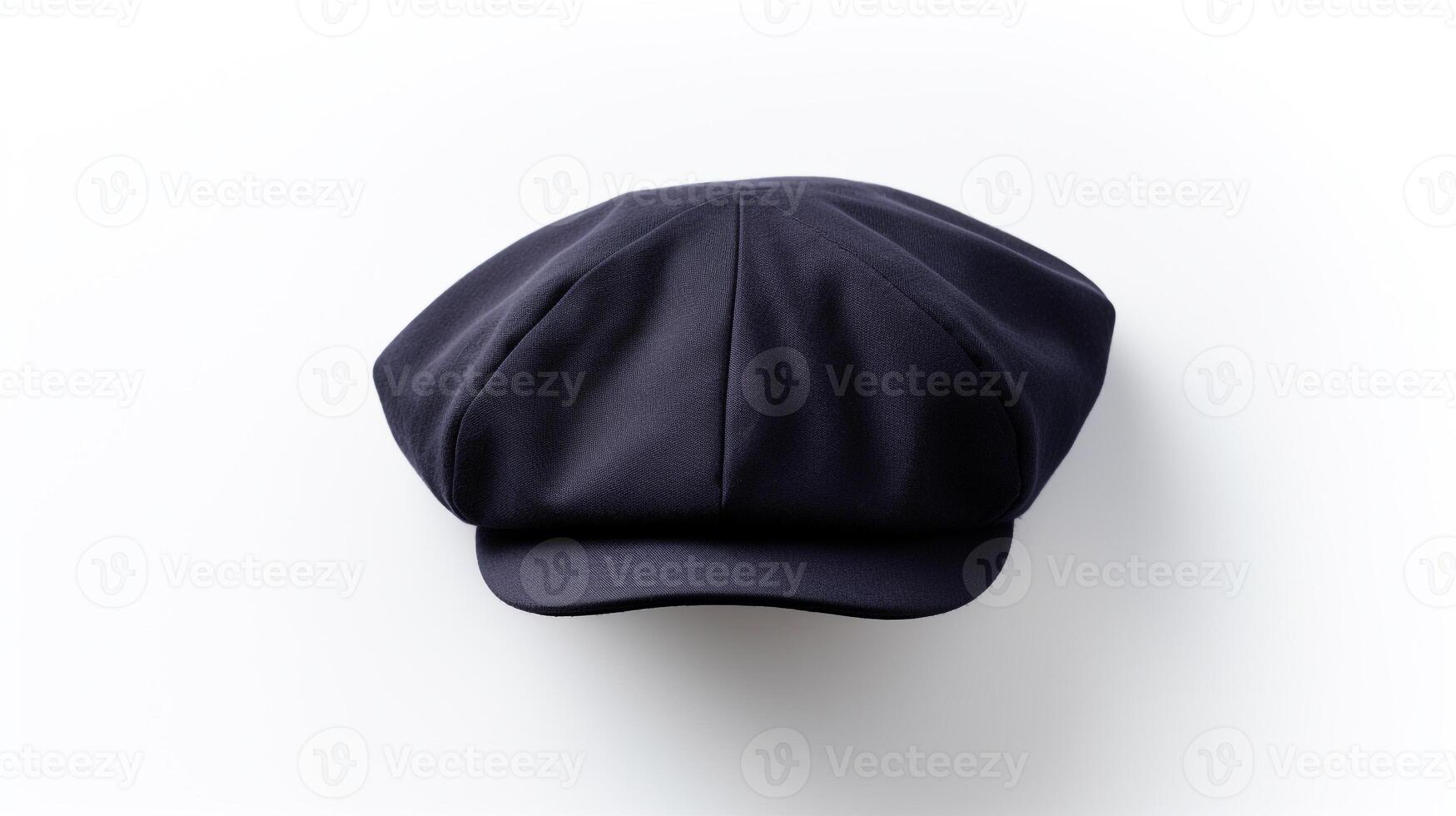 AI generated Photo of Navy Blue Newsboy Cap isolated on white background. AI Generated