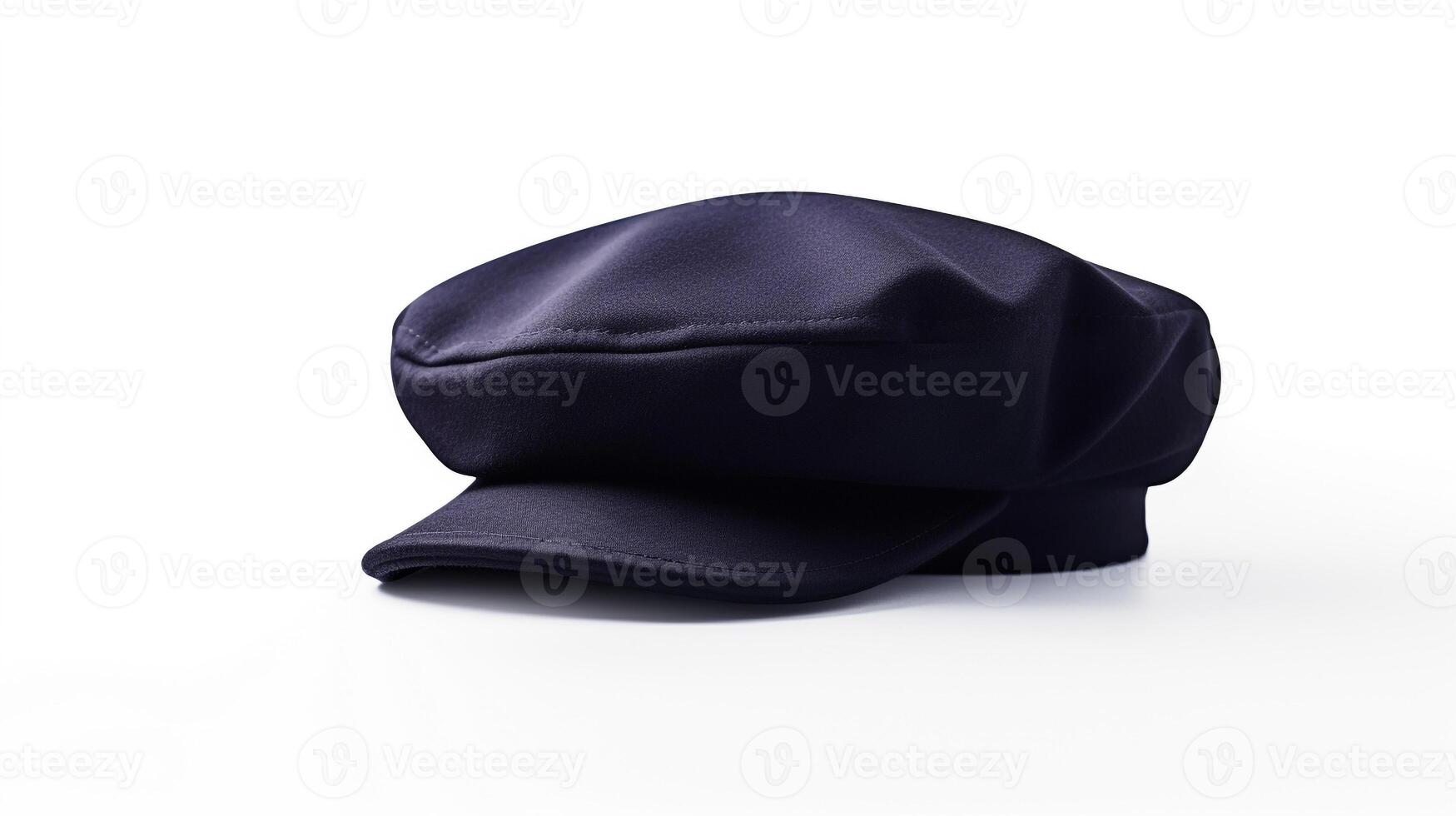 AI generated Photo of Navy Blue Newsboy Cap isolated on white background. AI Generated