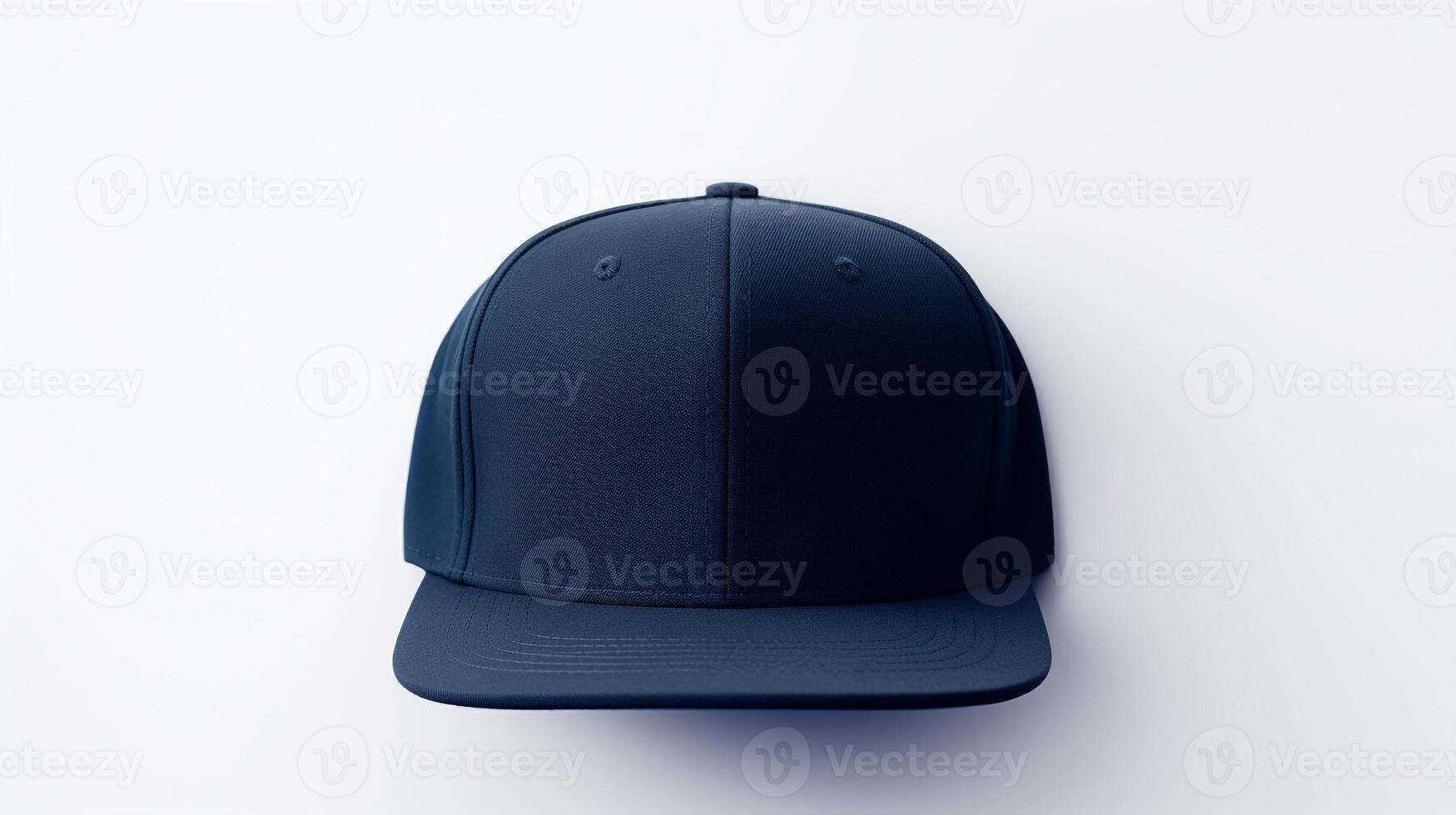 AI generated Photo of Navy Blue Snapback isolated on white background. AI Generated