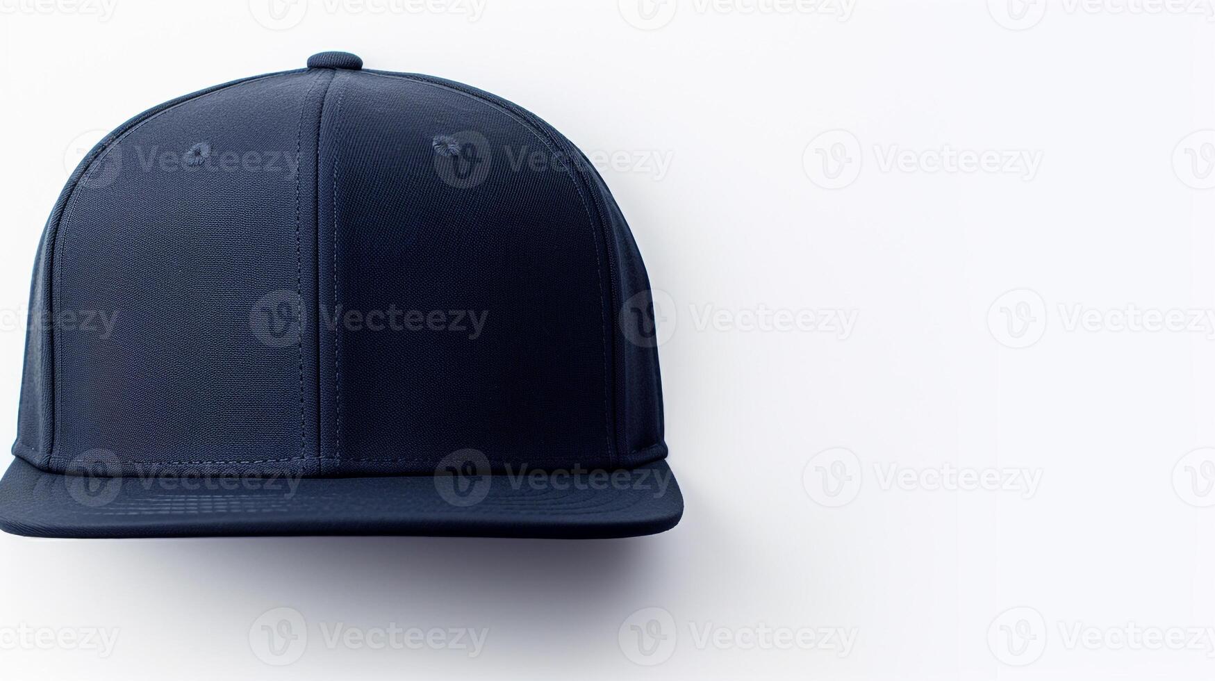 AI generated Photo of Navy Blue Snapback isolated on white background. AI Generated