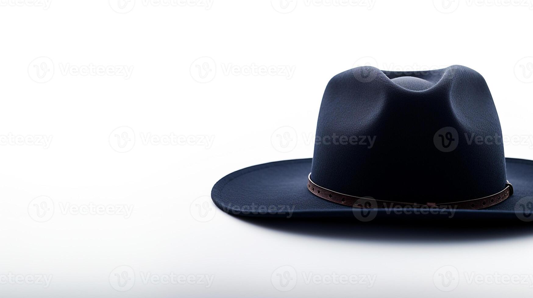 AI generated Photo of Navy Blue Cowboy Hat isolated on white background. AI Generated