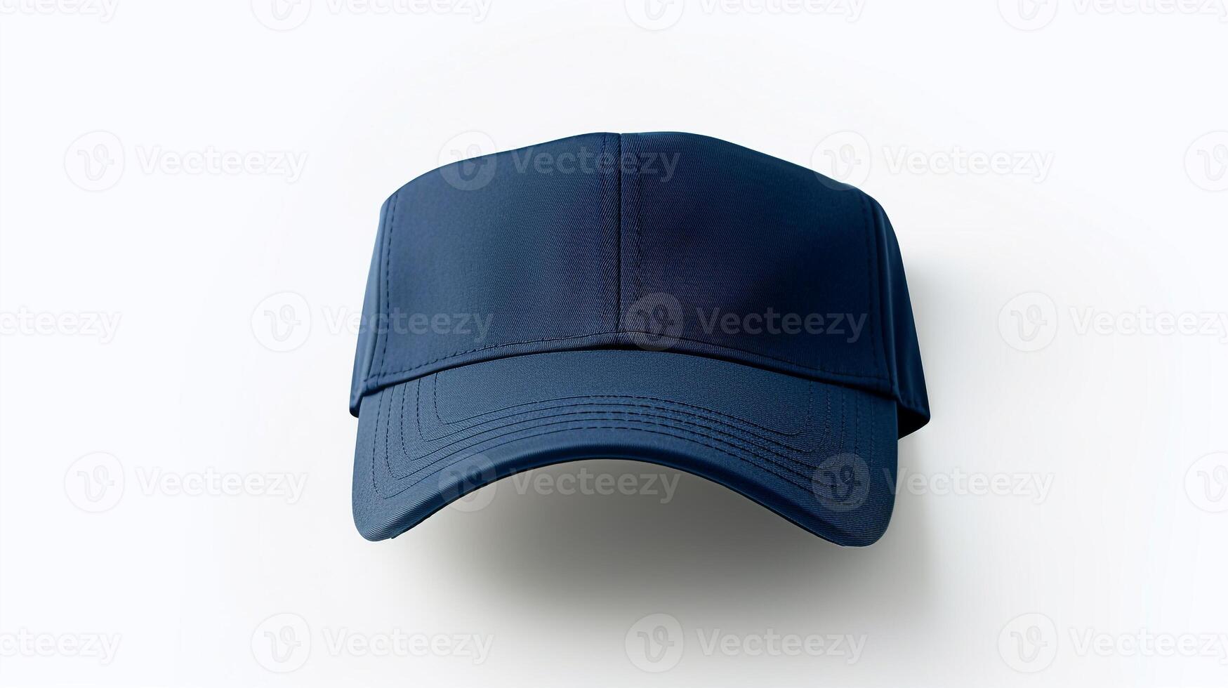 AI generated Photo of Navy Blue Visor cap isolated on white background. AI Generated