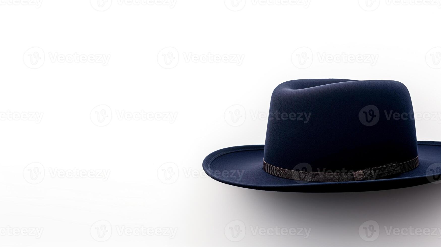 AI generated Photo of Navy Blue Cowboy Hat isolated on white background. AI Generated