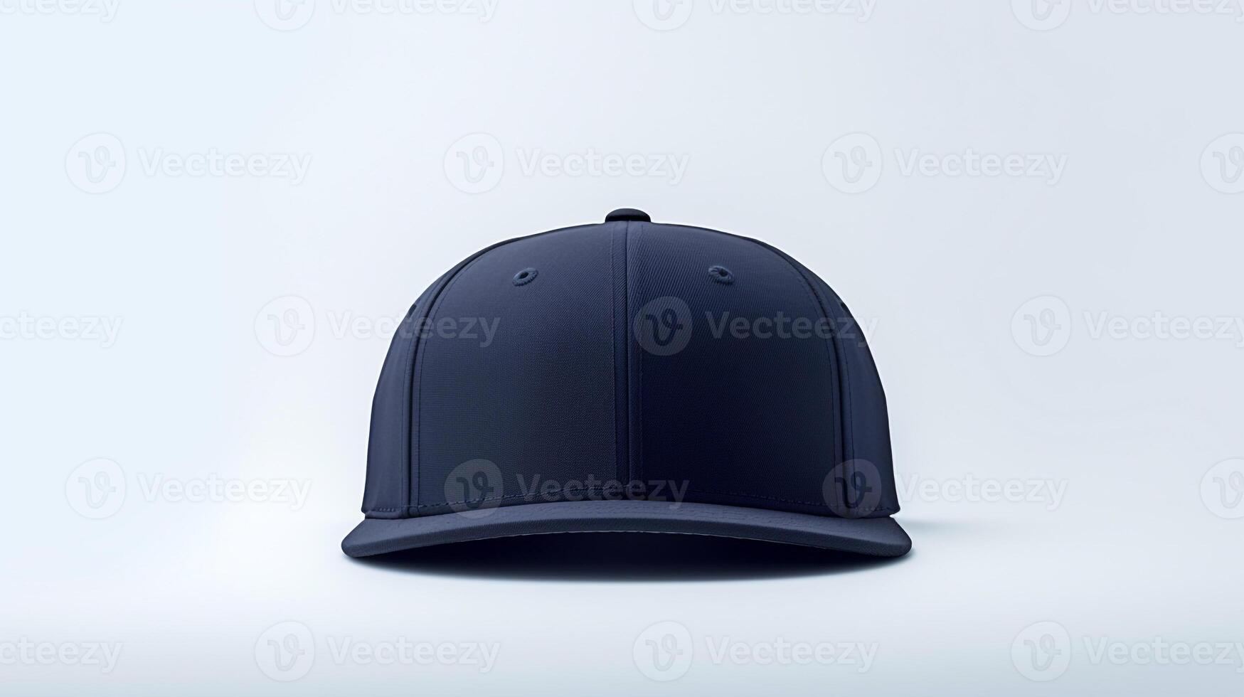 AI generated Photo of Navy Blue Snapback isolated on white background. AI Generated