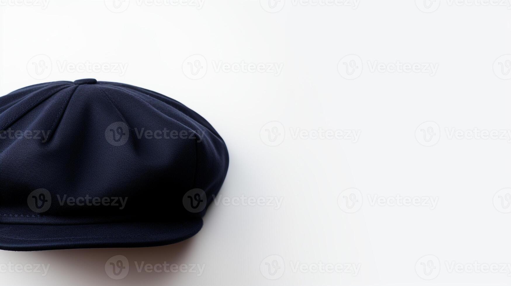 AI generated Photo of Navy Blue Newsboy Cap isolated on white background. AI Generated