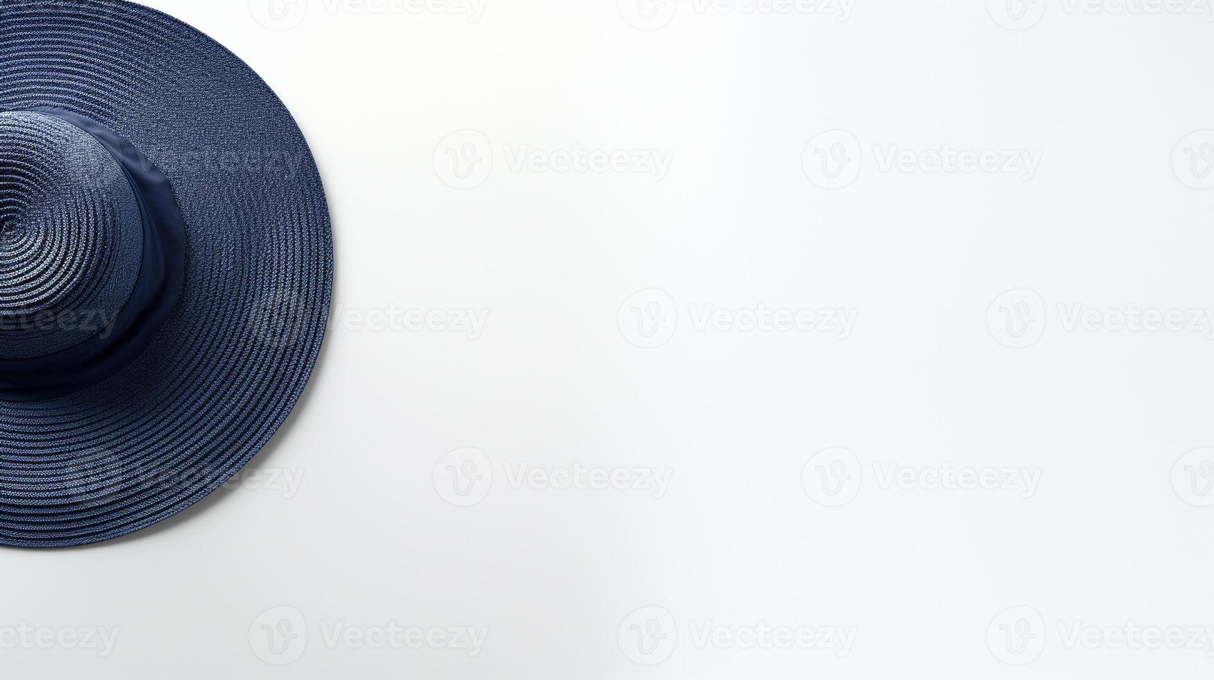 AI generated Photo of Navy Blue Sun hat isolated on white background. AI Generated