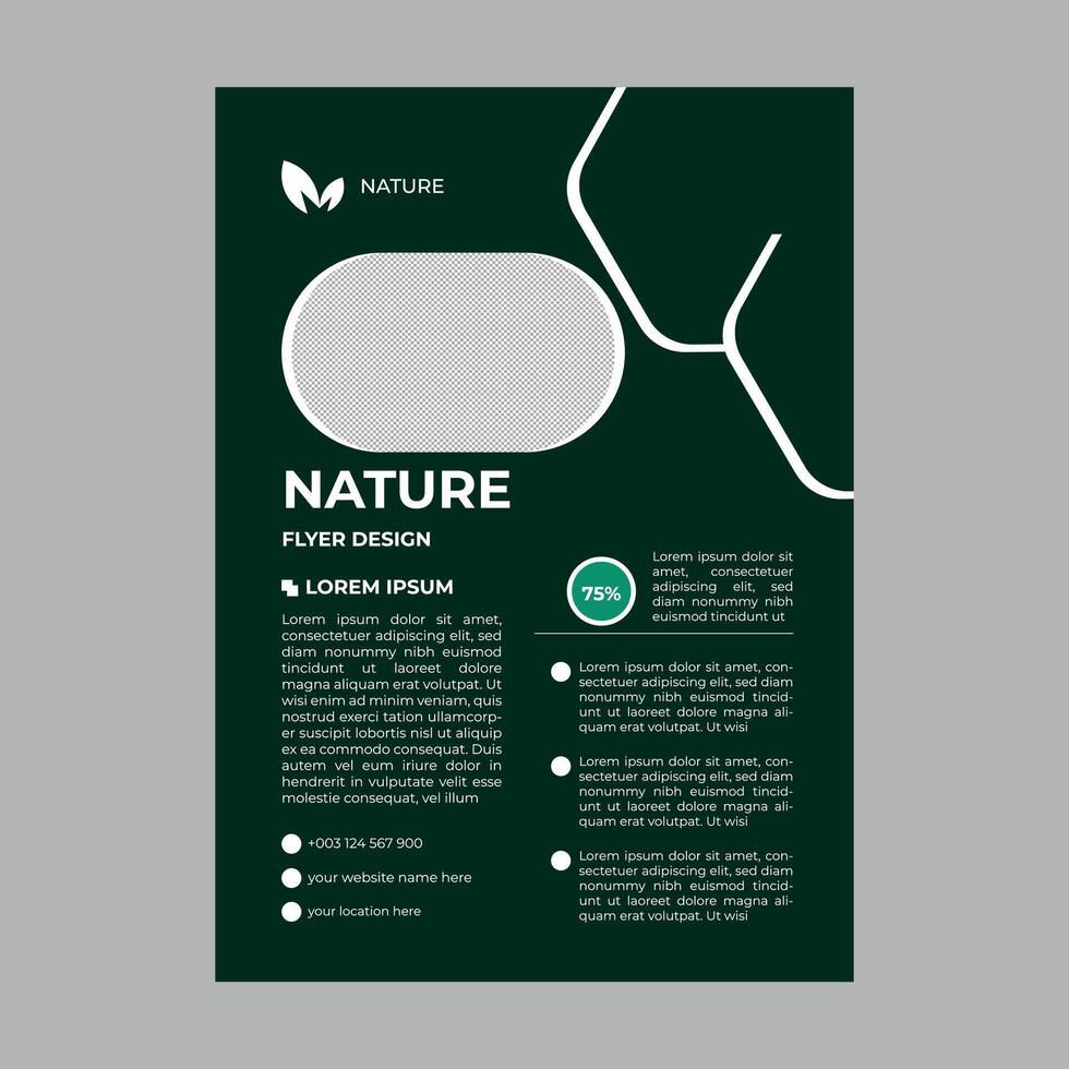 diseño de volante de naturaleza vector