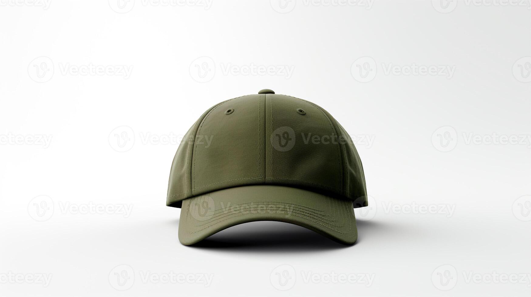 AI generated Photo of Olive Dad Cap isolated on white background. AI Generated