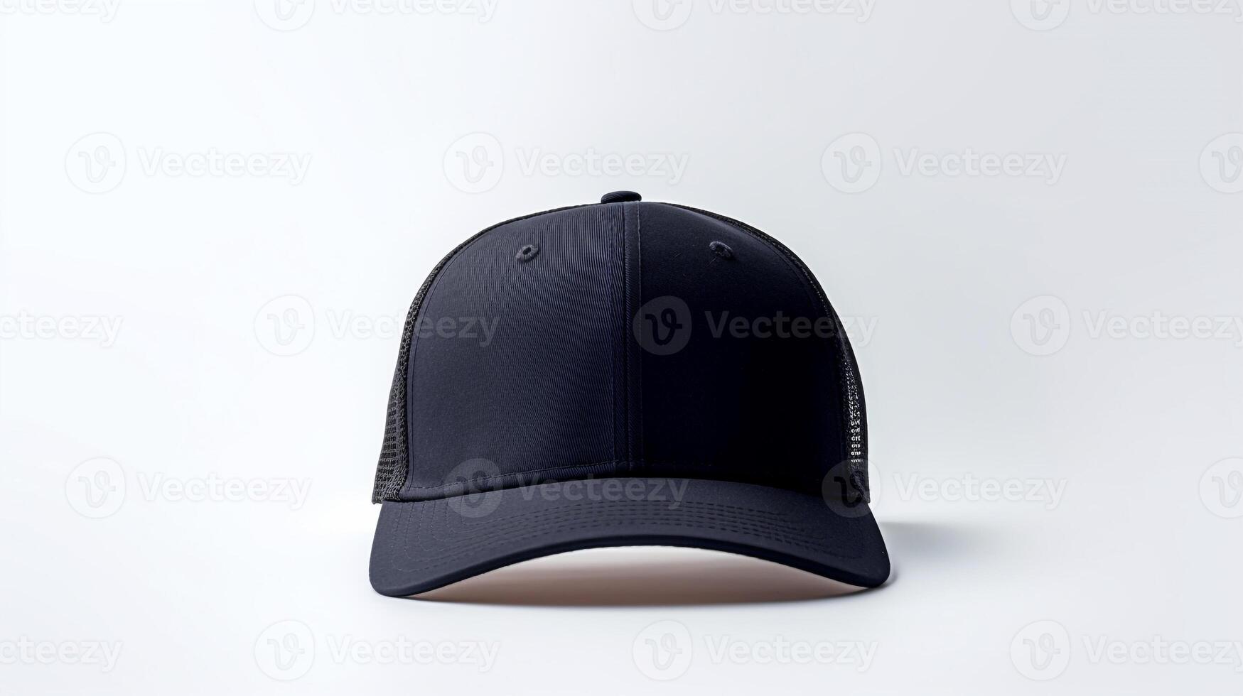 AI generated Photo of Navy Blue Trucker Cap isolated on white background. AI Generated