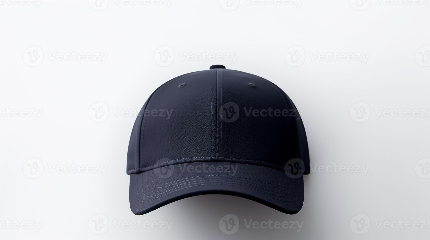 AI generated Photo of Navy Blue Cycling Cap isolated on white background. AI Generated