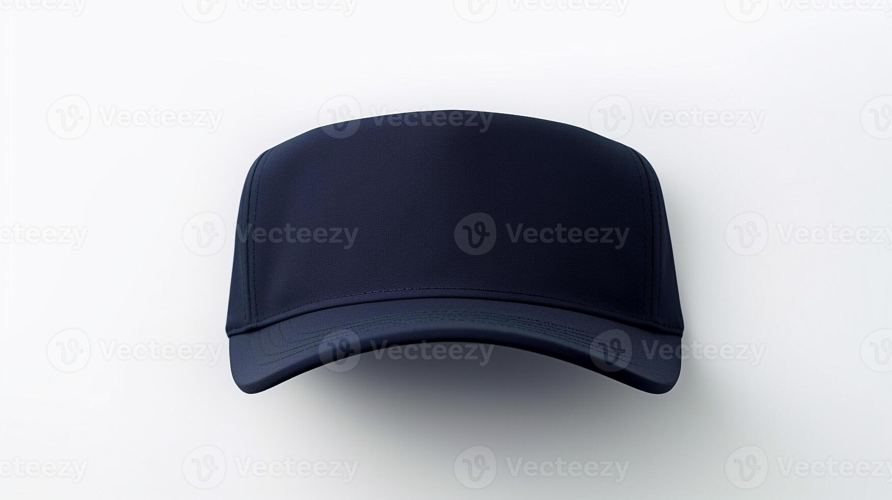 AI generated Photo of Navy Blue Visor cap isolated on white background. AI Generated