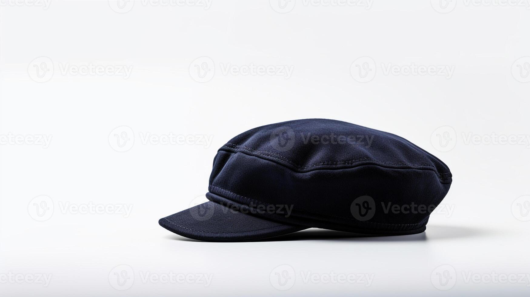 AI generated Photo of Navy Blue Newsboy Cap isolated on white background. AI Generated