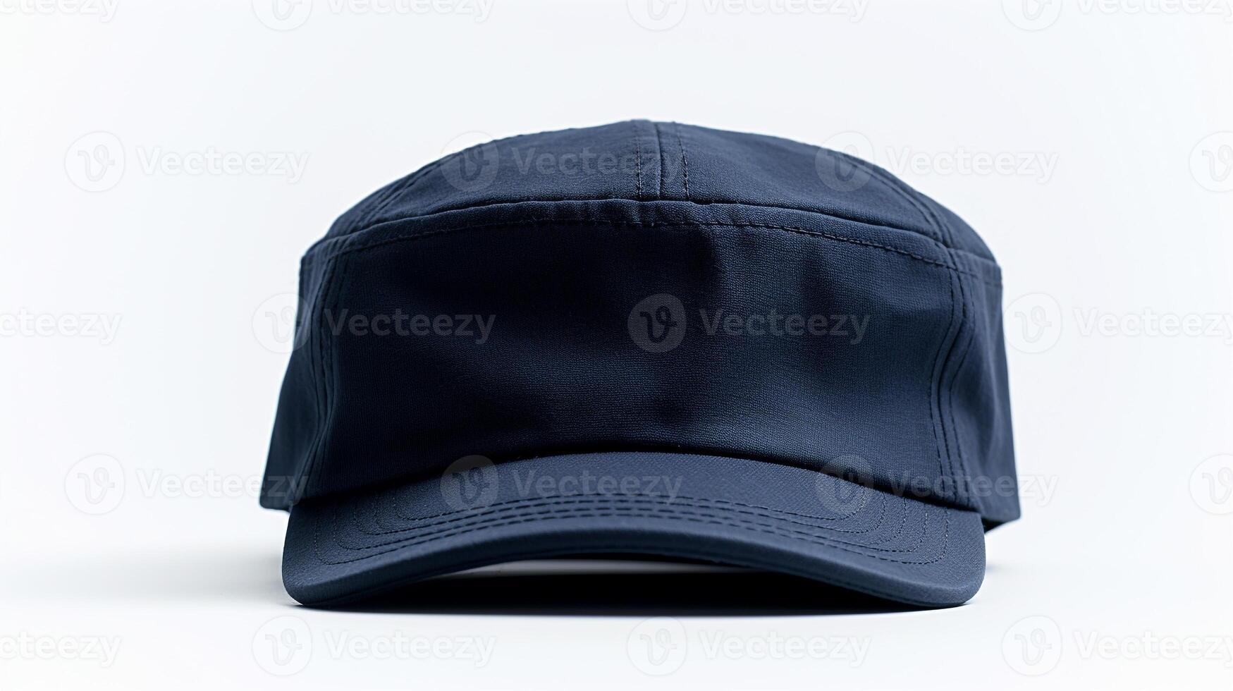 AI generated Photo of Navy Blue Military Cap isolated on white background. AI Generated