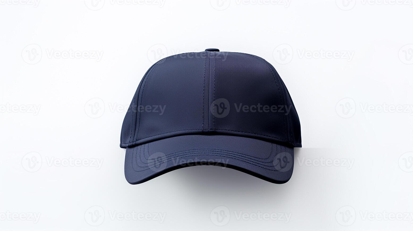 AI generated Photo of Navy Blue Visor cap isolated on white background. AI Generated