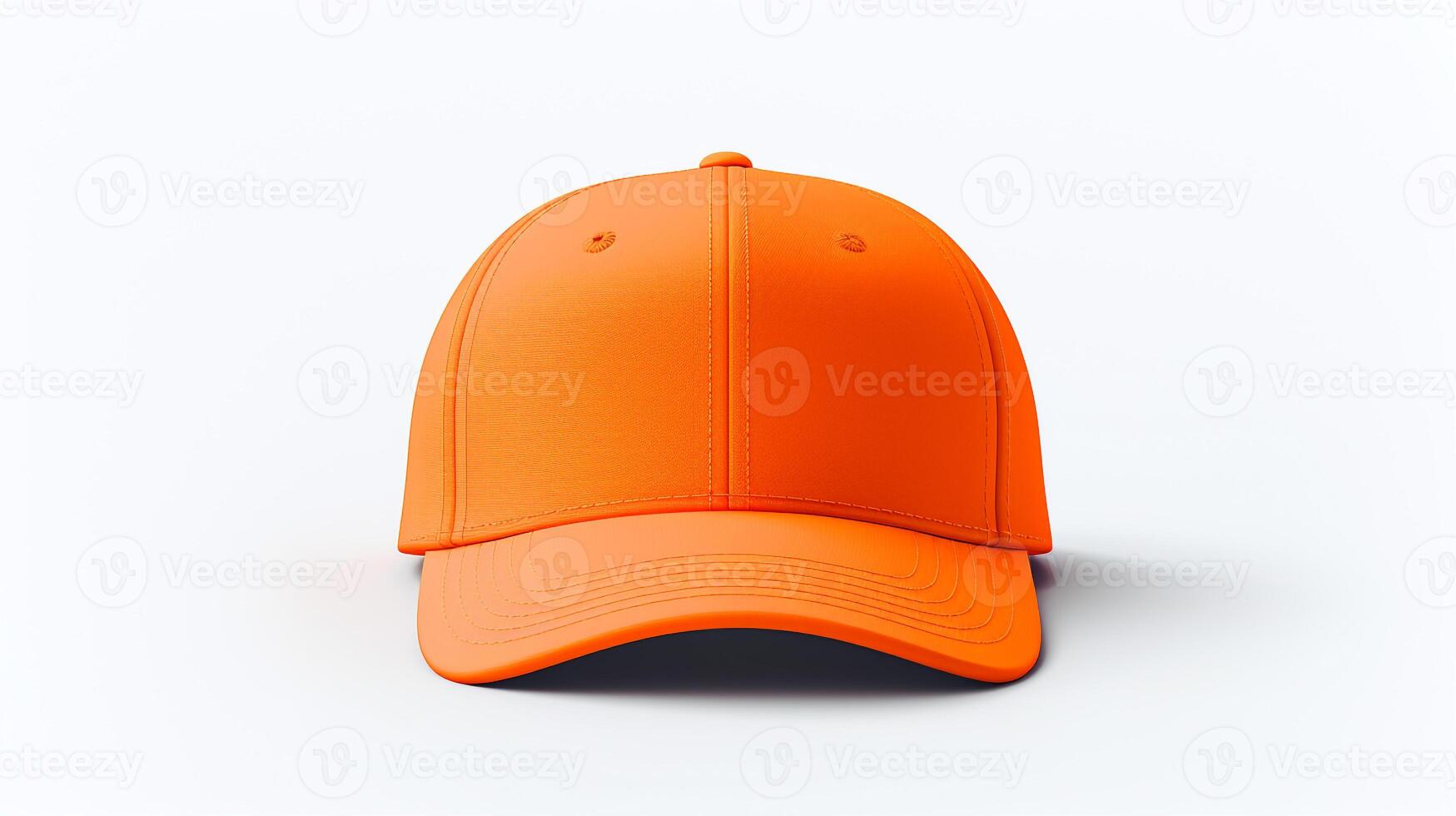 AI generated Photo of Orange Visor cap isolated on white background. AI Generated