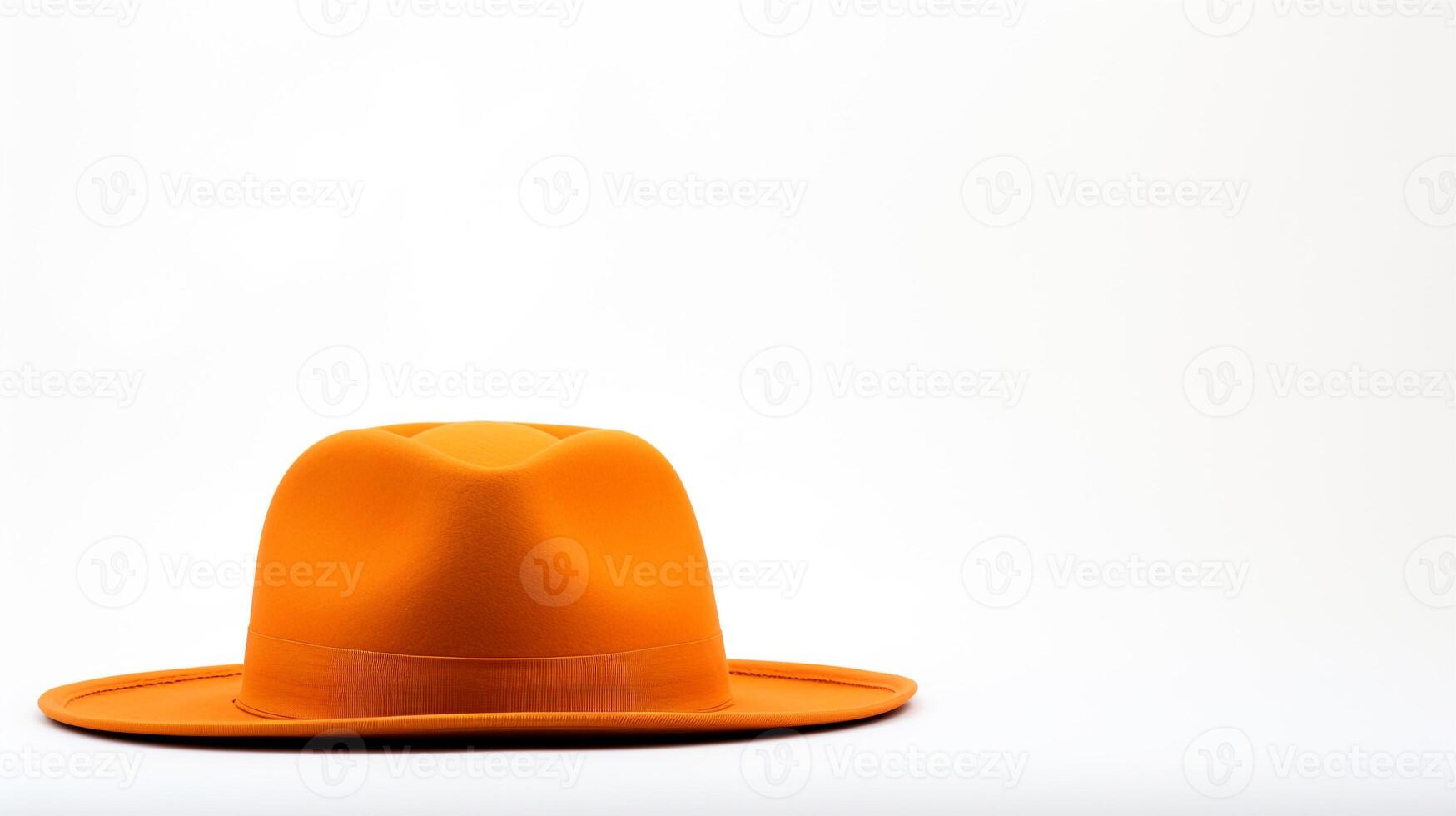 ai generado foto de naranja Paja sombrero aislado en blanco antecedentes. ai generado