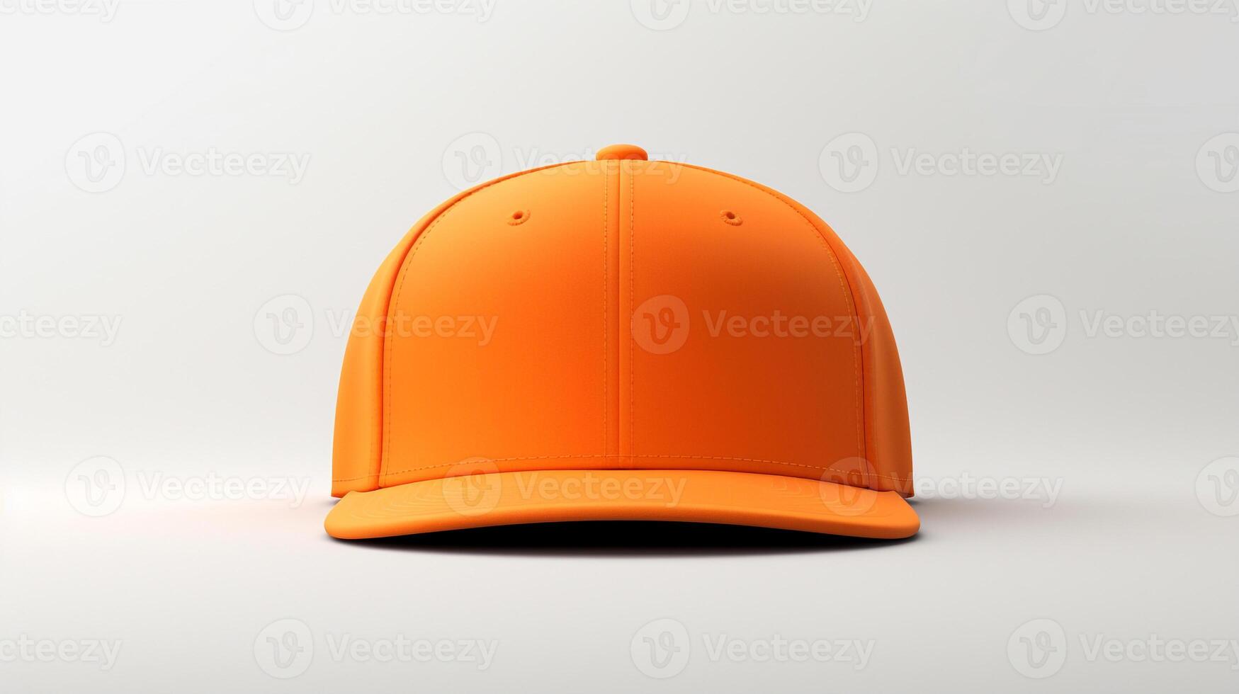 AI generated Photo of Orange Snapback isolated on white background. AI Generated