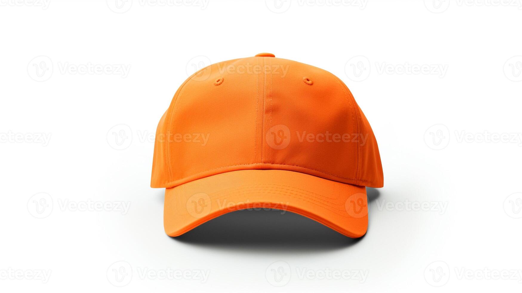 ai generado foto de naranja béisbol gorra aislado en blanco antecedentes. ai generado