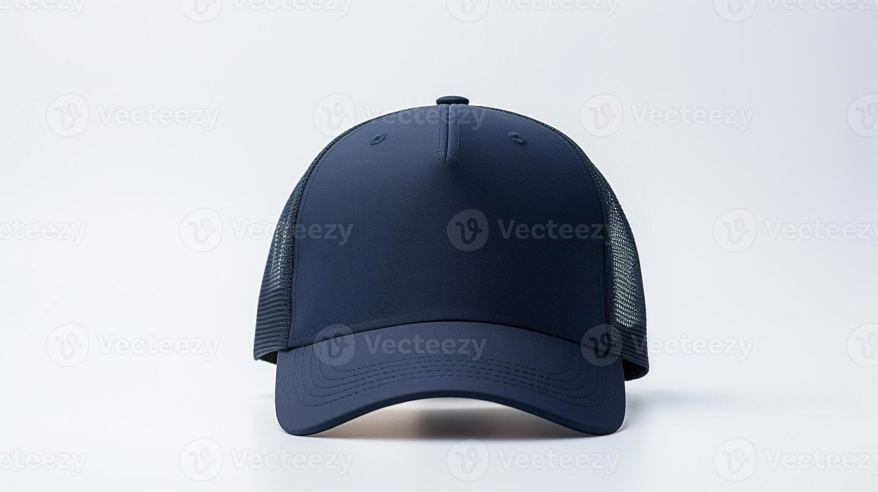 AI generated Photo of Navy Blue Trucker Cap isolated on white background. AI Generated