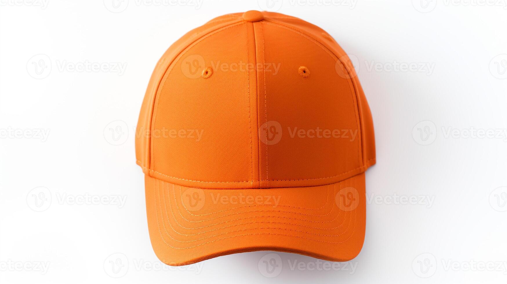 ai generado foto de naranja equipado gorra aislado en blanco antecedentes. ai generado