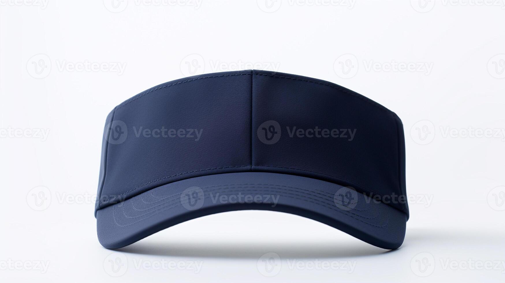 AI generated Photo of Navy Blue Visor cap isolated on white background. AI Generated