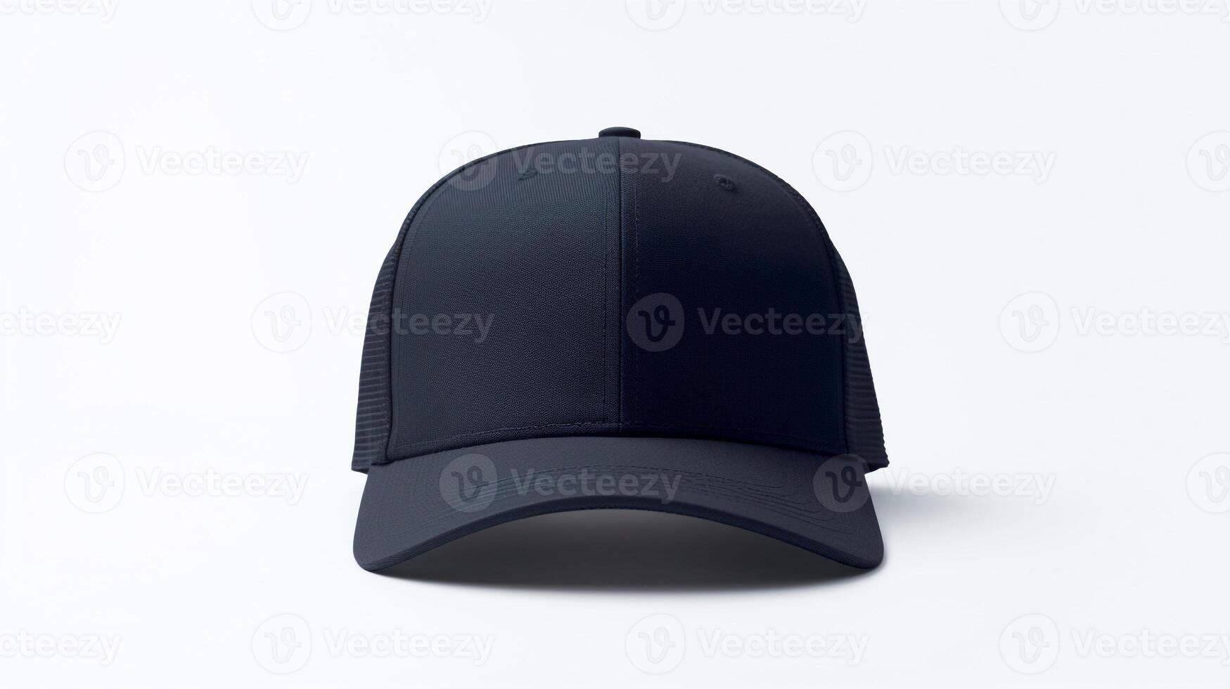 AI generated Photo of Navy Blue Trucker Cap isolated on white background. AI Generated