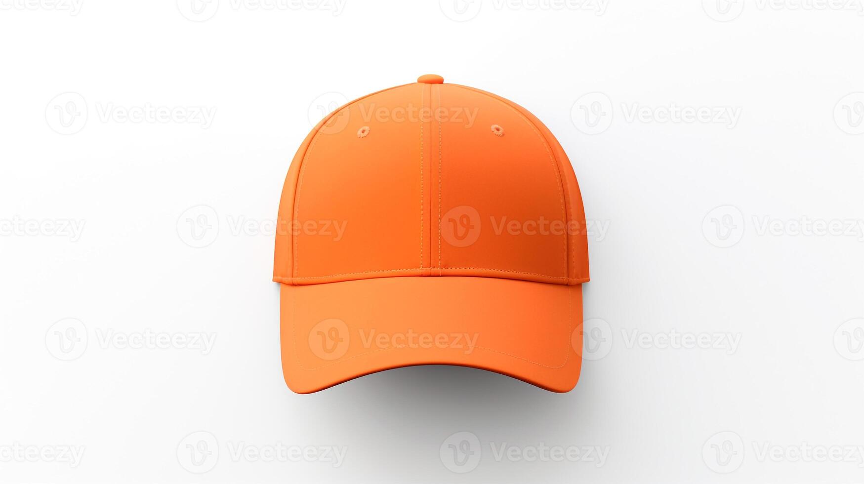 AI generated Photo of Orange Visor cap isolated on white background. AI Generated