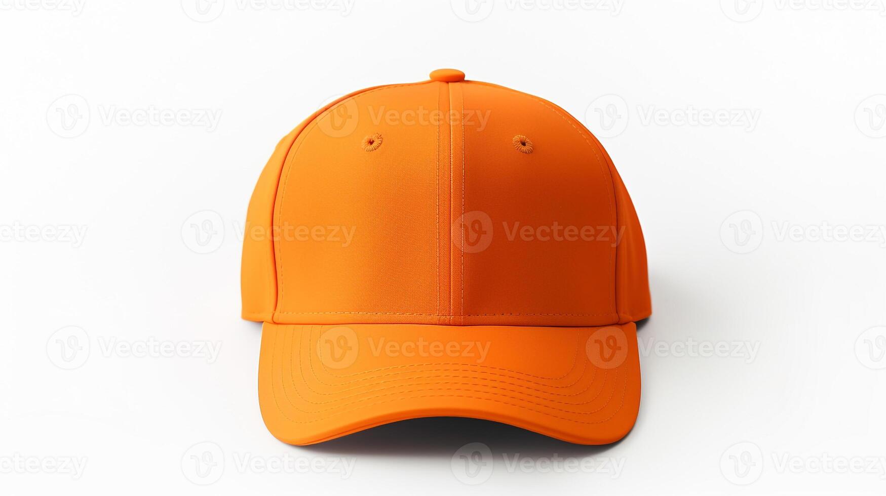 ai generado foto de naranja béisbol gorra aislado en blanco antecedentes. ai generado