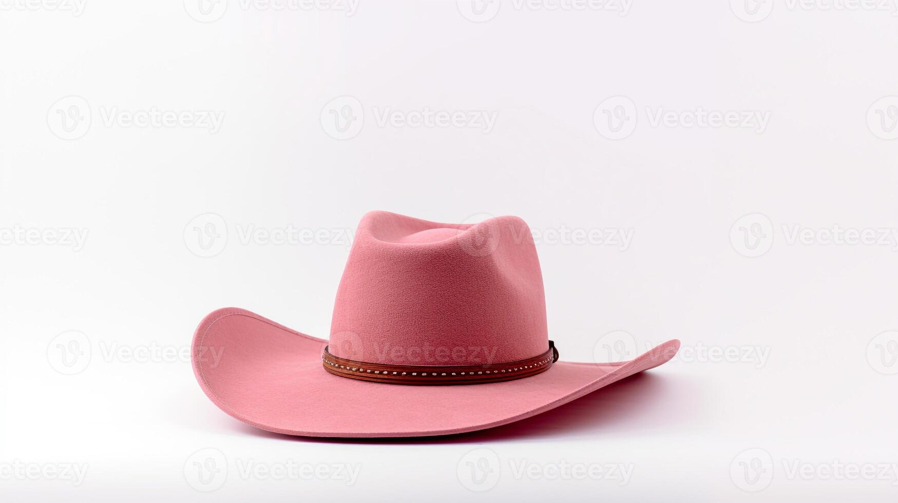 AI generated Photo of Pink Cowboy Hat isolated on white background. AI Generated