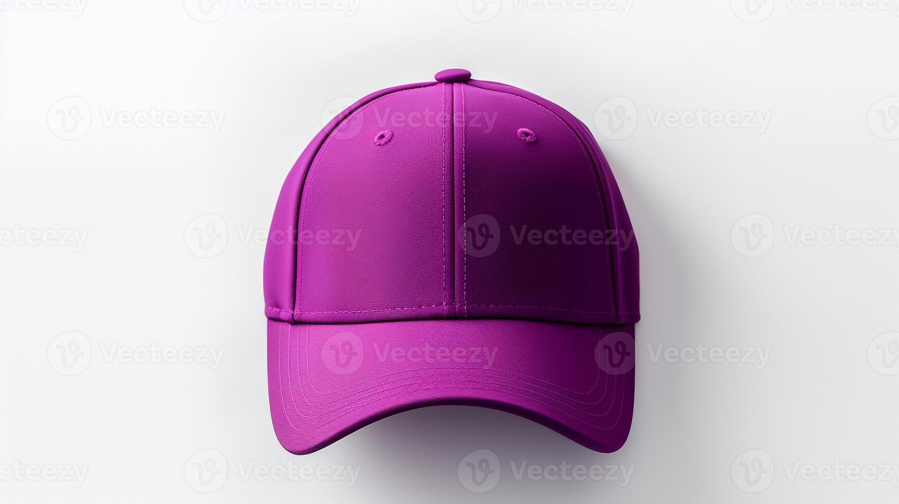 AI generated Photo of Purple Cycling Cap isolated on white background. AI Generated