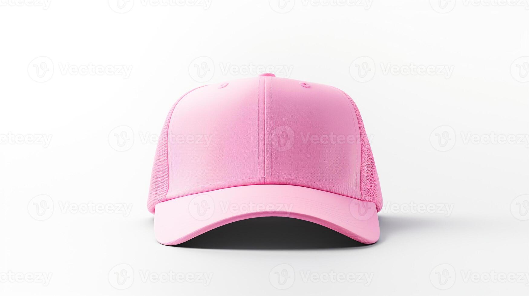 AI generated Photo of Pink Trucker Cap isolated on white background. AI Generated